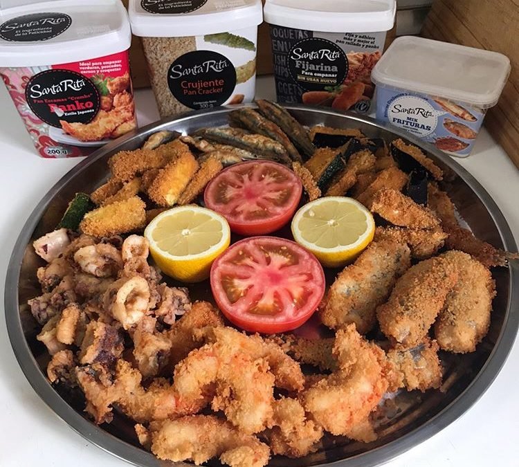 Fritura de pescado con diferentes empanados