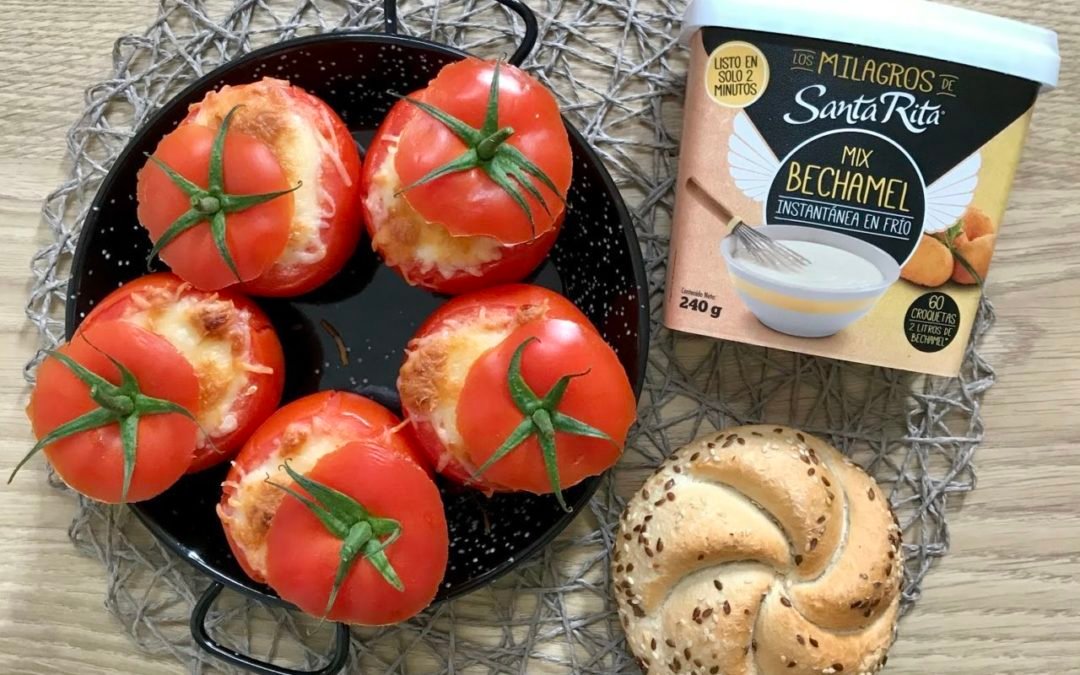 Cómo hacer TOMATES RELLENOS DE BECHAMEL, ATÚN Y MAÍZ