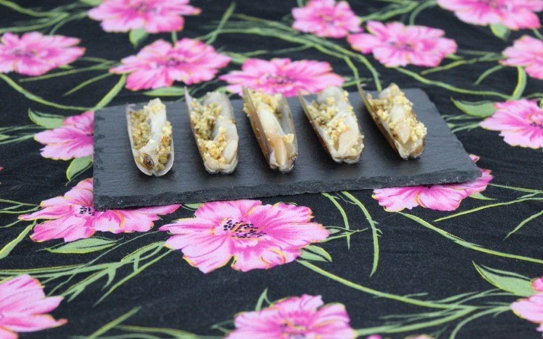 Cómo hacer NAVAJAS CON CRUJIENTE DE PAN CRACKER