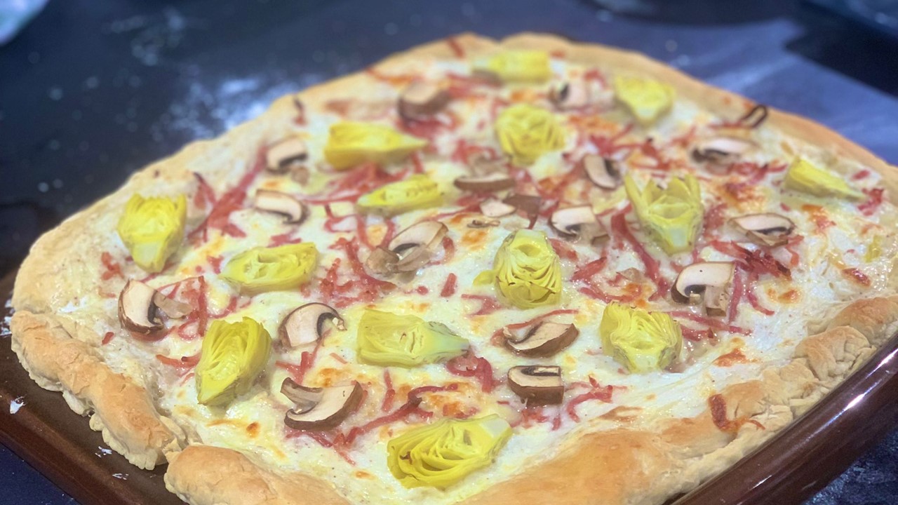 pizza casera masa madre