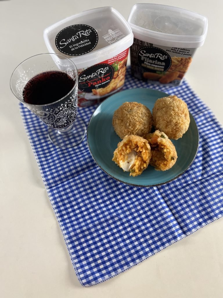 Receta de ARANCINI de restos de paella con panko Santa Rita Harinas