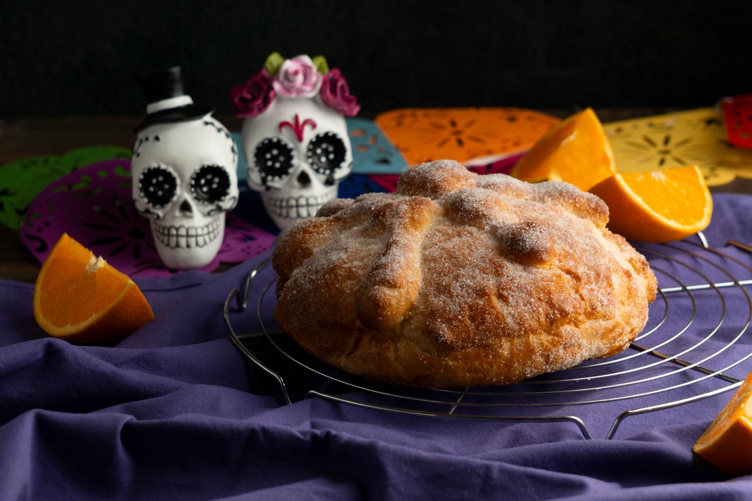 pan de muertos con masa madre