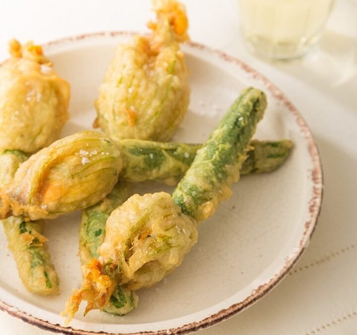 Receta de FLORES DE CALABACÍN RELLENAS EN TEMPURA
