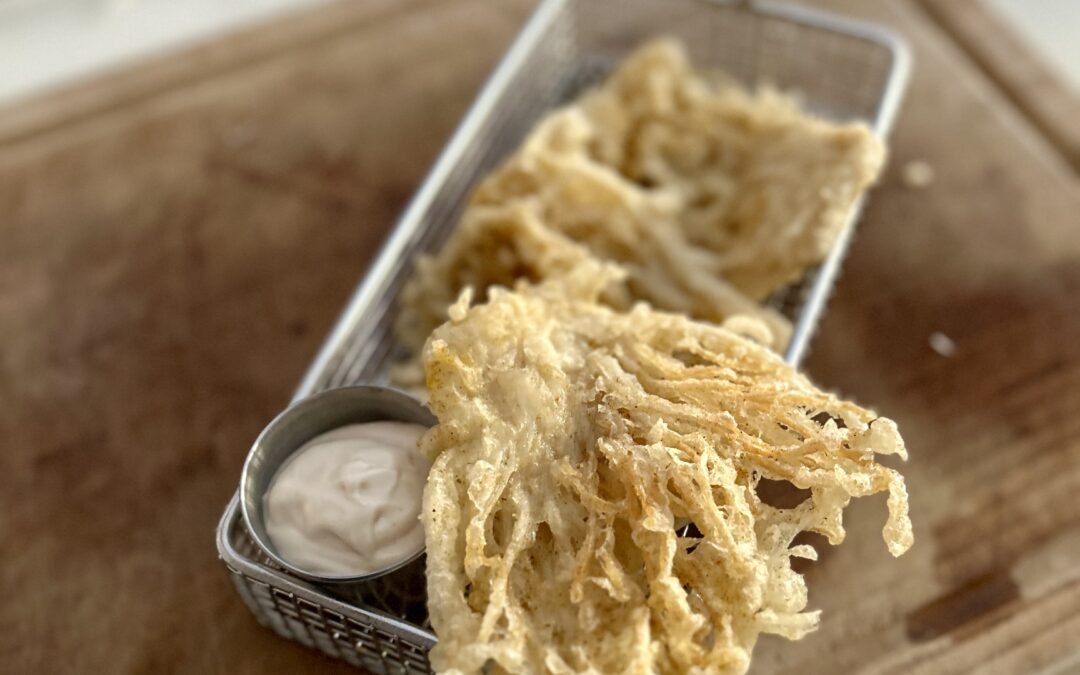 Cómo hacer setas ENOKI EN TEMPURA