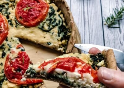 QUICHE DE ESPINACAS CON BECHAMEL (receta vegana)