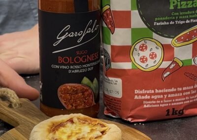 MINI PIZZAS BOLOÑESA en AirFryer (freidora de aire)