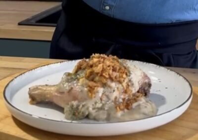 POLLO CON VELOUTÉ DE CHAMPIÑONES en AirFryer (receta Julius)